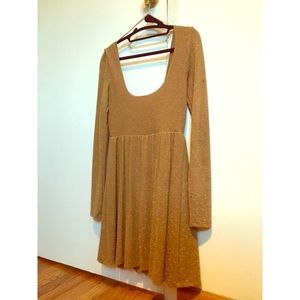 Free People Long-Sleeve Sparkly Party Dress